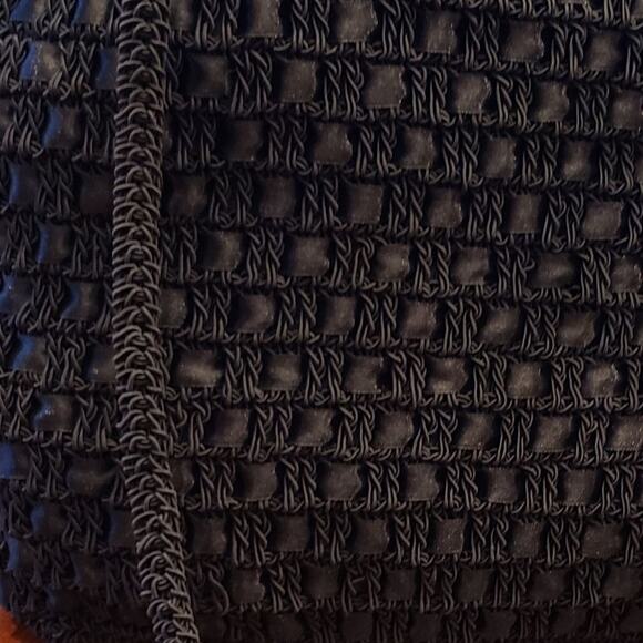 BOHO Black braid and ribbon evening or special‎ occasion shoulder bag vintage - Picture 2 of 10